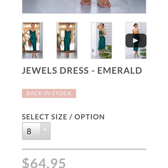 Emerald Slinky Dress! - Picture 2 of 2